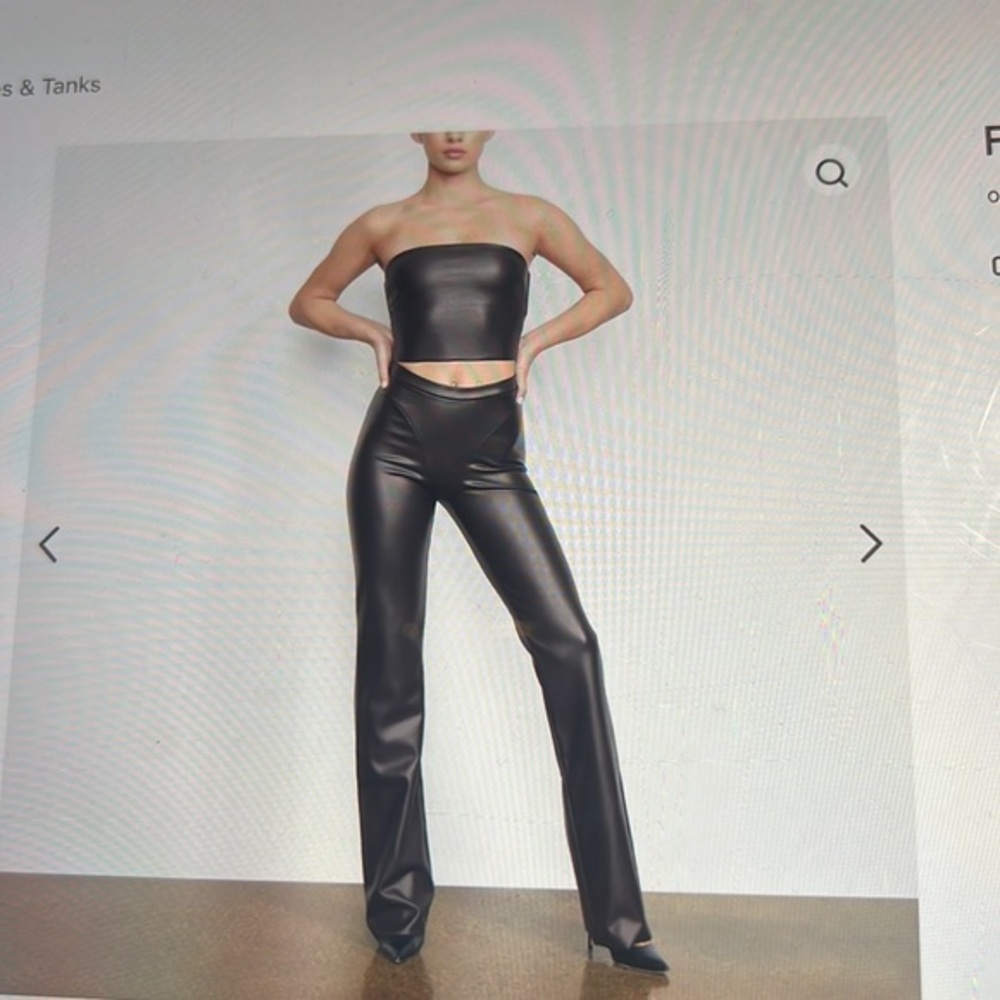 Skims Faux Leather Tube Top - Picture 2 of 10
